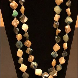 Stone, long necklace. Beautiful piece.